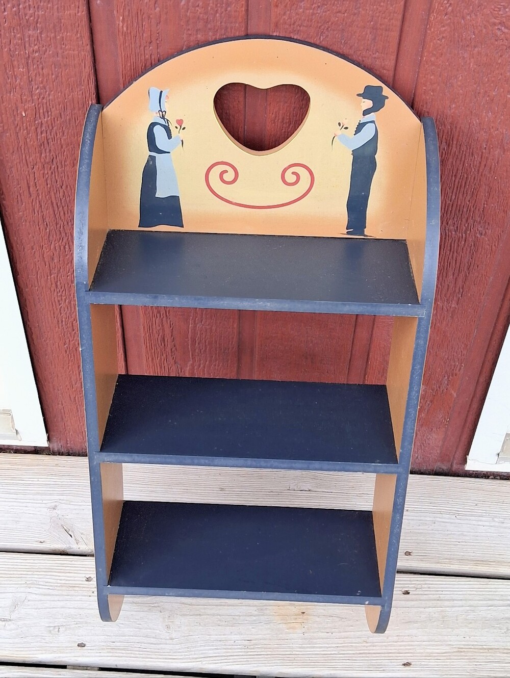 Carol Wright 1989 Vintage Pennsylvania Dutch Amish Quaint Cottagecore Wall Shelf